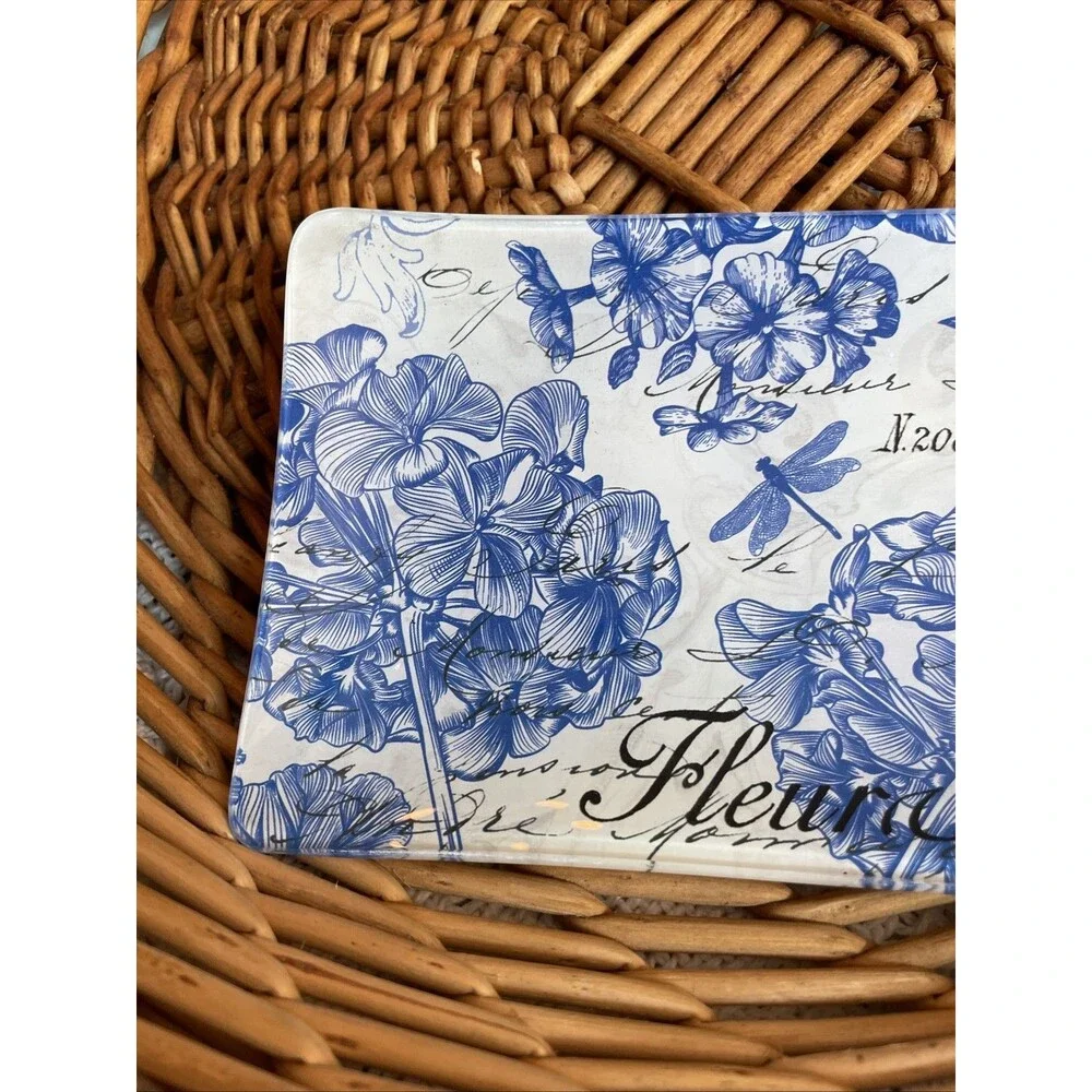 Michel Design Works Dragonfly Soap Dish Birds Hydrangeas Morning Glory